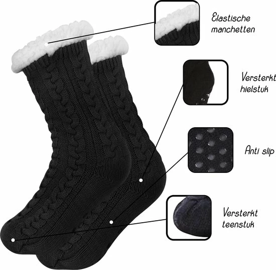 JAXY Huissokken - Huissokken Dames en Heren - Verwarmde sokken - Anti Slip Sokken - Fleece Sokken - Dikke Sokken - Fluffy Sokken - Slofsokken - Warme Sokken - Bedsokken - Gevoerde Sokken - Winter Sokken - 2 Paar - Zwart en Rood JAXY Huissokken - Huissokken Dames En Heren - Verwarmde Sokken - Anti Slip Sokken - Fleece Sokken - Dikke Sokken - Fluffy Sokken - Slofsokken - Warme Sokken - Bedsokken - Gevoerde Sokken - Winter Sokken - 2 Paar - Zwart En Rood -Dames-schoenen Verkoop 550x537 4