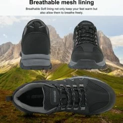 Geweo Wandelschoenen Unisex - Outdoorschoenen - Outdoor Antislip - Waterdicht En Ademend - Extra Comfort - Kerstmis - Kerstfeest - Christmas Gift - Zwart - Maat 42 -Dames-schoenen Verkoop 550x539