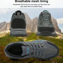 Geweo Wandelschoenen Unisex - Outdoorschoenen - Outdoor Antislip - Waterdicht En Ademend - Extra Comfort - Kerstmis - Kerstfeest - Christmas Gift - Grijs - Maat 42 -Dames-schoenen Verkoop 550x539 6