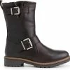 Travelin' Silkeborg Leren Dames Laarzen - Wol Gevoerde Biker Boots - Donkerbruin Leer - Maat 40 -Dames-schoenen Verkoop 550x540