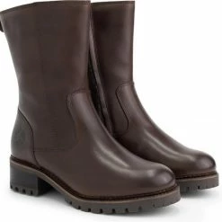 Travelin' Skjolden Leren Dames Laarzen - Wol Gevoerde Laars - Donkerbruin Leer - Maat 41 -Dames-schoenen Verkoop 550x544 4