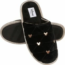 Mickey Disney Mouse - Zwarte Damespantoffels / Sloffen, Gewatteerd, Comfortabel / 38-39 -Dames-schoenen Verkoop 550x549 4