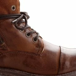 NoGRZ P.Post - Dames Leren Enkellaars - Winter Veterboots - Wol Gevoerd - Cognac - Maat 41 -Dames-schoenen Verkoop 550x550 135