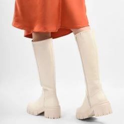 POSH By Poelman NORI Dames Hoge Laarzen - Crème - Maat 39 -Dames-schoenen Verkoop 550x550 220