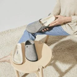Birkenstock Zermatt Narrow Filz Shearling Cozy Home Dames Pantoffels - Light Grey - Maat 40 -Dames-schoenen Verkoop 550x550 25