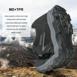 Geweo Wandelschoenen Unisex - Outdoorschoenen - Outdoor Antislip - Waterdicht En Ademend - Extra Comfort - Kerstmis - Kerstfeest - Christmas Gift - Zwart - Maat 42 -Dames-schoenen Verkoop 550x550 42