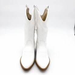 WELOVESHOES® Dames Cowboylaarzen Met Hak - Imitatieleer - Wit - Maat 40 -Dames-schoenen Verkoop 550x550 60