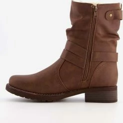 Blue Box Dames Enkellaarsjes - Cognac - Maat 41 -Dames-schoenen Verkoop 550x554 8