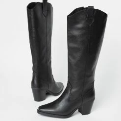 Ann Rocks Ann Rocks Laarzen Zwart Leer - Maat 37 -Dames-schoenen Verkoop 550x557 4