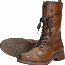 Mustang Dames Veterboot - Cognac - Maat 38 -Dames-schoenen Verkoop 550x561 2