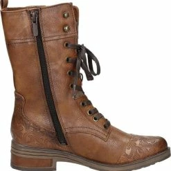Mustang Dames Veterboot - Cognac - Maat 38 -Dames-schoenen Verkoop 550x566