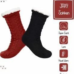 JAXY Huissokken - Huissokken Dames En Heren - Verwarmde Sokken - Anti Slip Sokken - Fleece Sokken - Dikke Sokken - Fluffy Sokken - Slofsokken - Warme Sokken - Bedsokken - Gevoerde Sokken - Winter Sokken - 2 Paar - Zwart En Rood 7 JAXY Huissokken - Huissokken Dames En Heren - Verwarmde Sokken - Anti Slip Sokken - Fleece Sokken - Dikke Sokken - Fluffy Sokken - Slofsokken - Warme Sokken - Bedsokken - Gevoerde Sokken - Winter Sokken - 2 Paar - Zwart En Rood -Dames-schoenen Verkoop 550x569 3