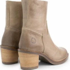 Travelin' Morlaix Dames Leren Enkellaarzen Met Hak - Nette Schoenen Vrouwen - Taupe Leer - Maat 39 -Dames-schoenen Verkoop 550x573 12
