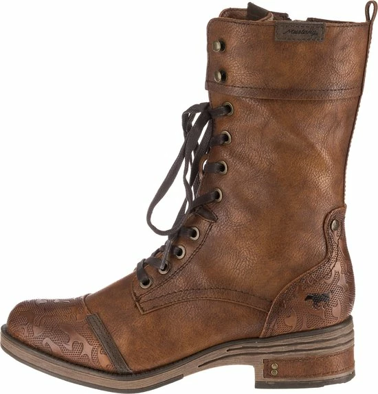 Mustang dames veterboot - Cognac - Maat 40 Mustang Dames Veterboot - Cognac - Maat 40 -Dames-schoenen Verkoop 550x574 4