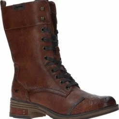 Mustang Dames Veterboot - Cognac - Maat 38 -Dames-schoenen Verkoop 550x579 1