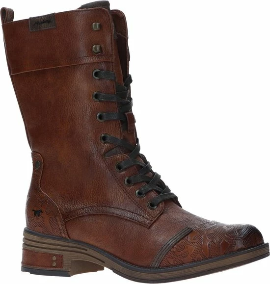 Mustang dames veterboot - Cognac - Maat 40 Mustang Dames Veterboot - Cognac - Maat 40 -Dames-schoenen Verkoop 550x579 4