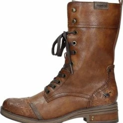 Mustang Dames Veterboot - Cognac - Maat 38 -Dames-schoenen Verkoop 550x583