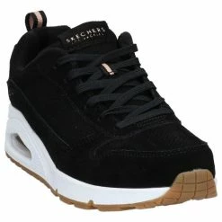 Skechers Uno-Two For The Show Dames Sneakers - Black - Maat 36 -Dames-schoenen Verkoop 550x586