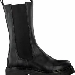 Cashott Vrouwen Leren Chelsea Boots / Laarzen / Damesschoenen 24204 - Zwart - Maat 38 -Dames-schoenen Verkoop 550x617 5