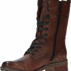 Mustang Dames Veterboot - Cognac - Maat 39 -Dames-schoenen Verkoop 550x621 12