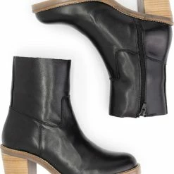 Travelin' Morlaix Dames Leren Enkellaarzen Met Hak - Nette Schoenen Vrouwen - Zwart Leer - Maat 39 -Dames-schoenen Verkoop 550x644 1