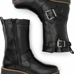 Travelin Silkeborg - Leren Outdoorlaars - Dames - Wol Gevoerd - Zwart - Maat 38 -Dames-schoenen Verkoop 550x654 2