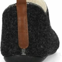 Manfield - Dames - Donkergrijze Pantoffels - Maat 38 -Dames-schoenen Verkoop 550x673