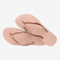 Havaianas Slim Glitter II Dames Slippers - Ballet Rose/ Golden Blush - Maat 37/38 -Dames-schoenen Verkoop 550x677