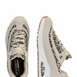 Skechers Uno Wild Streets Dames Sneakers - White/Leopard - Maat 39 -Dames-schoenen Verkoop 550x733 10