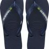 Havaianas Brasil Logo Unisex Slippers - Navy Blue - Maat 47/48