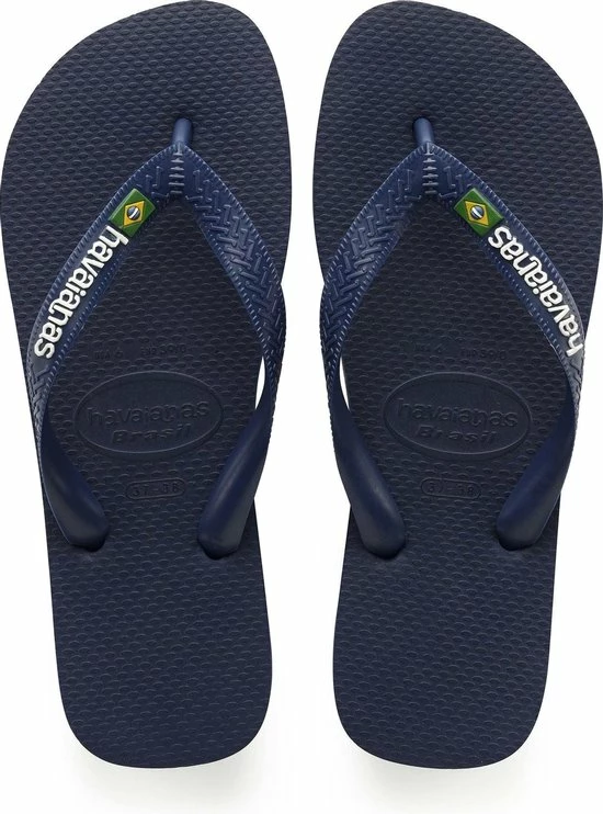 Havaianas Brasil Logo Unisex Slippers - Navy Blue - Maat 47/48 Havaianas Brasil Logo Unisex Slippers - Navy Blue - Maat 47/48 -Dames-schoenen Verkoop 550x742 1