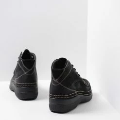 Wolky Veterschoenen Roll Shoot Zwart Nubuck -Dames-schoenen Verkoop 550x745
