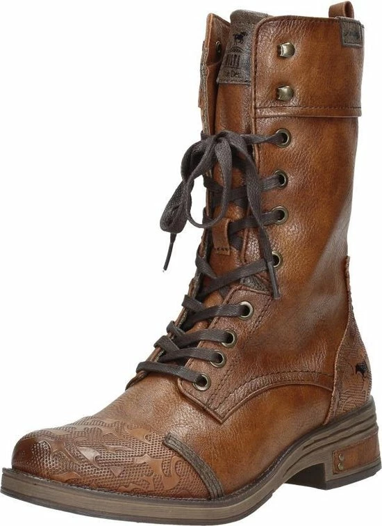 Mustang dames veterboot - Cognac - Maat 40 Mustang Dames Veterboot - Cognac - Maat 40 -Dames-schoenen Verkoop 550x756 5