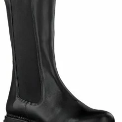 Cashott Vrouwen Leren Chelsea Boots / Laarzen / Damesschoenen 24204 - Zwart - Maat 38 -Dames-schoenen Verkoop 550x778
