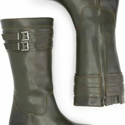 Travelin' Solstad Leren Dames Laarzen - Wol Gevoerde Laars - Olijfgroen/Legergroen Leer - Maat 39 -Dames-schoenen Verkoop 550x785 7