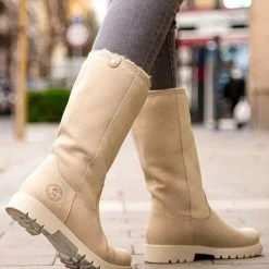 Panama Jack BAMBINA B129 - Volwassenen Gevoerde Laarzen - Kleur: Wit/beige - Maat: 40 -Dames-schoenen Verkoop 550x794