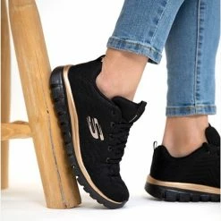 Skechers Graceful Get Connected Sneakers Zwart - Maat 41 -Dames-schoenen Verkoop 550x820 1