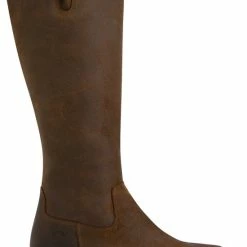 Travelin' Daneborg Hoge Dameslaarzen Winter - Wax Suede Leer - Wol Gevoerd - Cognac - Maat 41